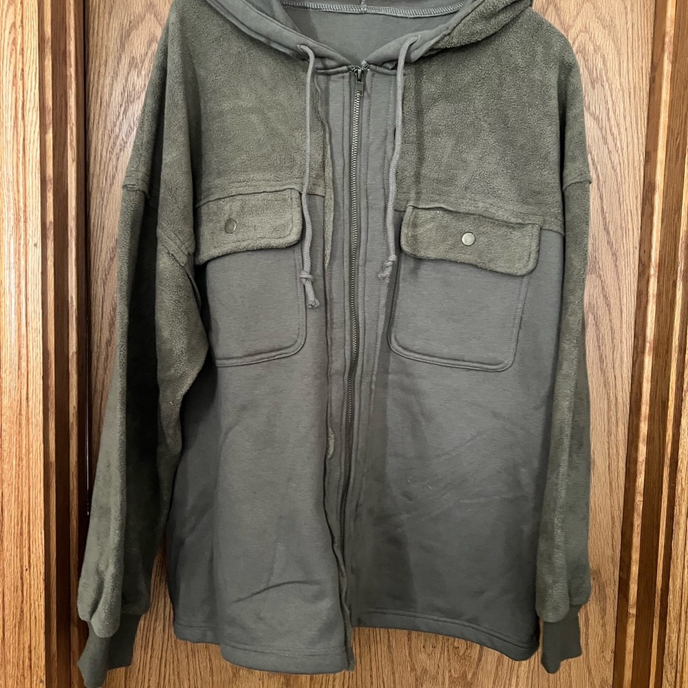 Women’s Olive Green Hooded Jacket